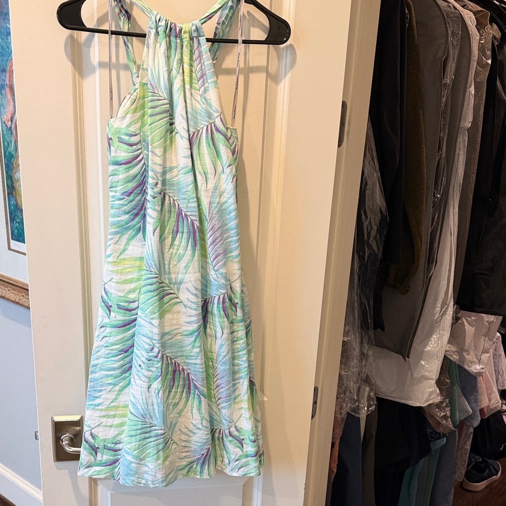 Tommy Bahama Halter Mini Dress in Mint, Teal & Lilac
